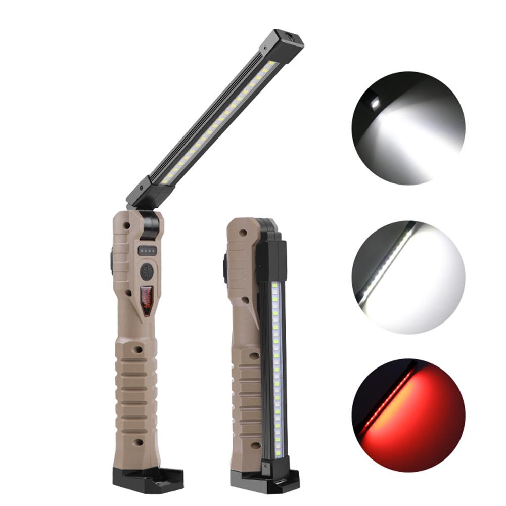 Foldable Led Work Light Hand-held 180 Degree 300-500lm Ipx4 Waterproof Type-c Rechargeable Lamp
