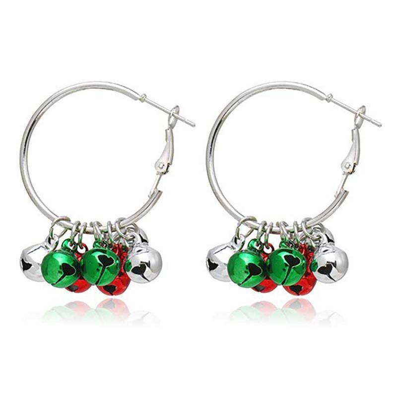 Christmas Santa Snowflake Earrings Cane Candy Bells Elk Earrings Christmas Hat Earrings