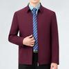 Mulberry Silk Spring and Autumn New Men's Casual Jacket Coat Middle-aged and Elderly Cadres Administrative Business Large Size Dad Tops