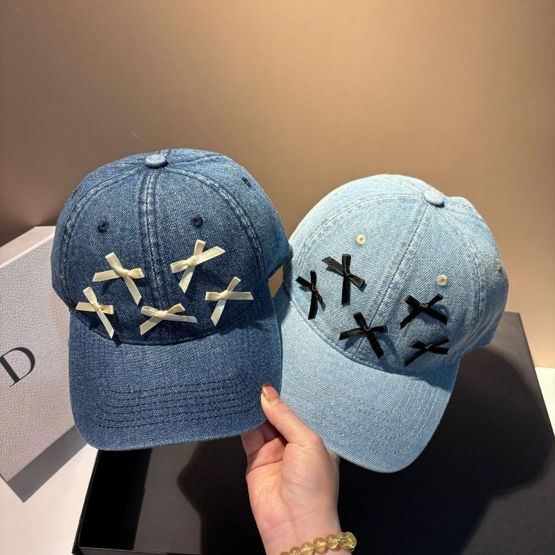 Adjustable bow baseball cap for men and women, outdoor sports breathable casual hat suitable for comfortable spring and summer