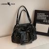 Large Capacity Shoulder Bag, Soft Leather Underarm Crossbody Bag, Street Style Hot Girl Tote Bag, Multi-pocket Commuter Bag