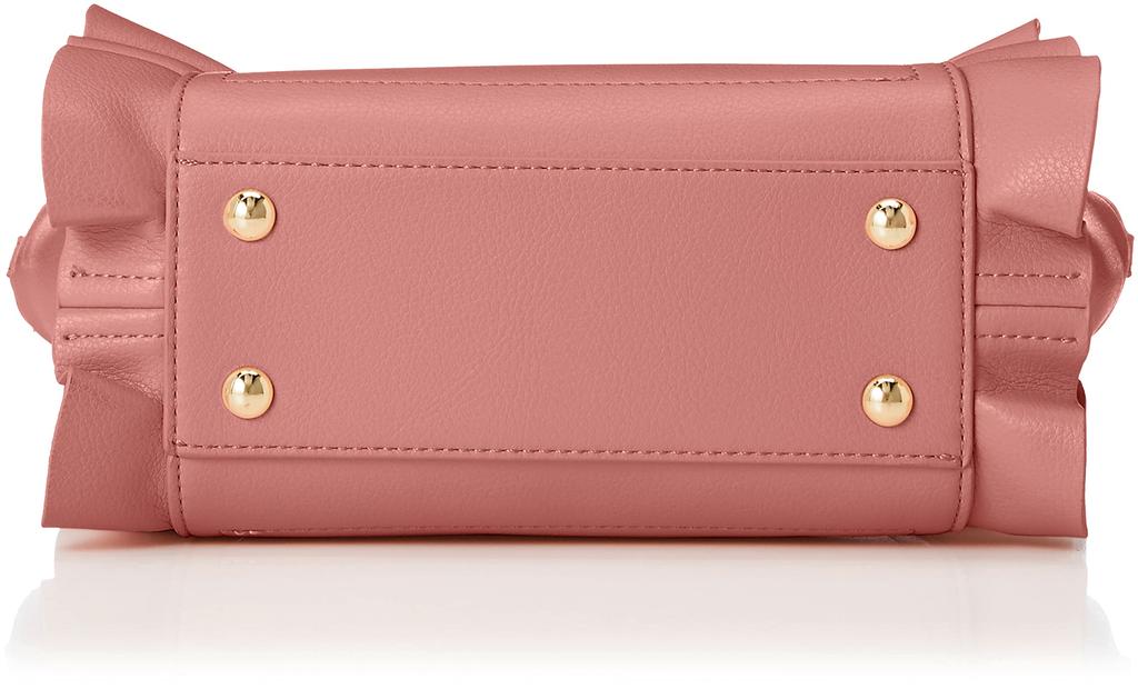 SAMANTHAVEGA Women's Magenta Frill Tote Bag with Heart Pouch