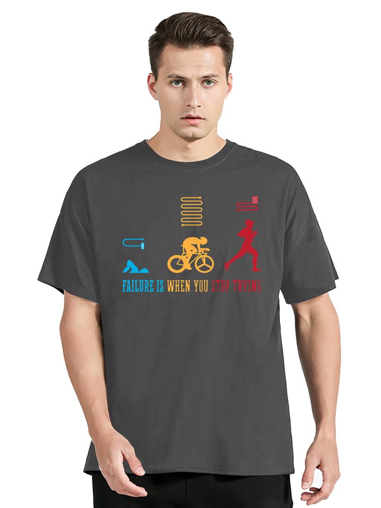Summer Tops Mens Clothing TOPS Sports Triathlete Swim Bike Run Triathlon TShirt New Casual Cotton Tshirt Fitness T Shirt