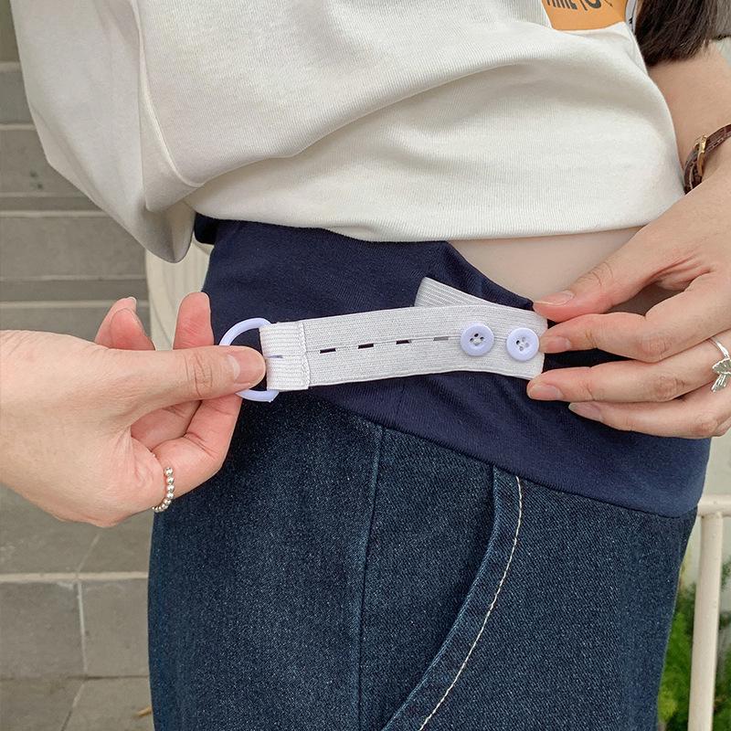 Summer Maternity Wide-Leg Denim Shorts - Casual Loose-Fit Low-Waist Jeans