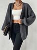 2026 Women's Solid Color Knit Loose Cardigan Sweater - Versatile, Simple, and Cozy