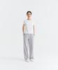 WHOLOVESART Unisex Semi-Wide Elastic Waist Slacks Mystic Gray