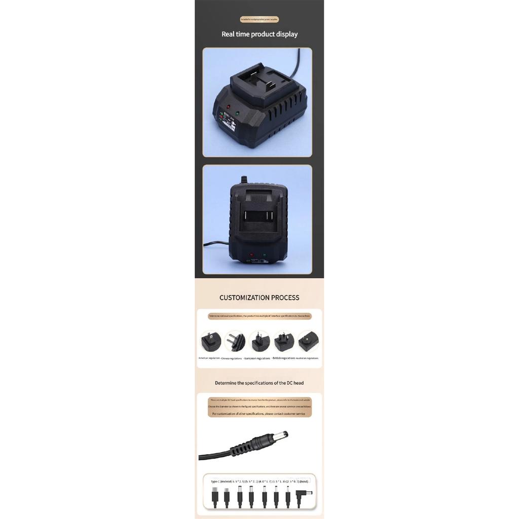 Battery Charger Suitable For Makita 18V 21V Li-ion Battery Portable FastBrand+ Charger for Makita Battery Replacement EU Plug Us