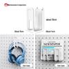 Pegboard Wall Organizer with Hooks - No-Drill Storage Rack for Entryway or Study Room.
