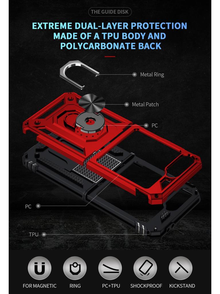 Samsung Z Flip6/7 Voják Anti-drop Magnetický kryt telefonu s krytem se stojánkem