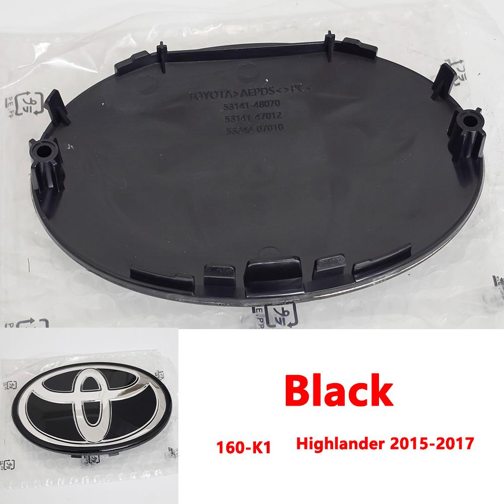 VJN4 For Toyota RAV4 Corolla Camry Land Cruiser Sienna C-HR AVALON Front Grille Hood Badge Replacement Dark Blue Hybrid Logo