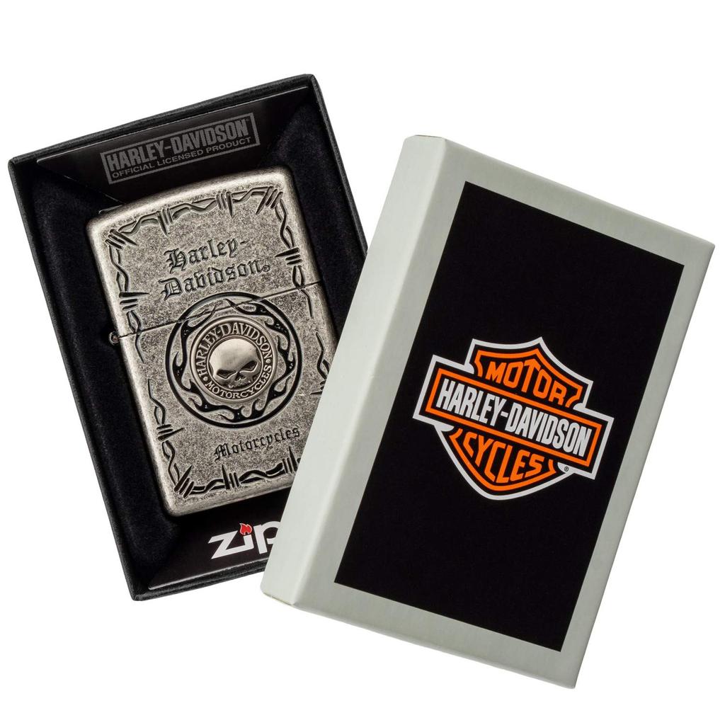 ZIPPO Lighter Japan Limited Barrel Finish Silver Height X Width X Thickness Harley-Davidson HDP-70 5.5cm 3.8cm 1.2cm