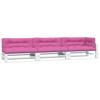 vidaXL 7 Piece Pallet Cushion Set Pink Fabric