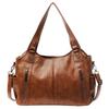 Vintage Shoulder Bag Metal-Studded Oil Wax Leather Bag Motorcycle Bag Cool For Trendy Events Fashion Street Daily Commute
