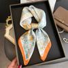 New Silk Scarf Neckerchief Women's Silk Square Scarf Luxury Summer Headband Lady Designer Silk Head Scarf Hair Band Tie Ribbon