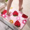 Available Two Sizes Cute Carpet Cute Strawberry Cartoon Bathroom Absorbent Blanket Kawaii Floor Mat Bathroom Non Slip Foot Mats