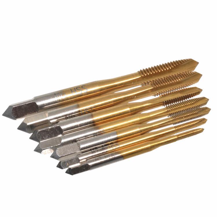 Titanium-Plated High-Speed Steel Square Shank Taper Tap with Screw Point