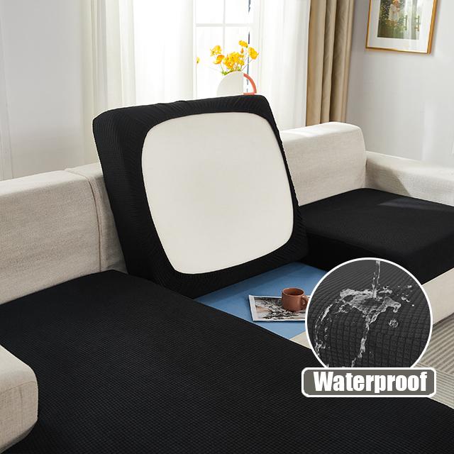 Solid Waterproof Sofa Cushion Cover Furniture Protector For Living Room Elastic Removable Armchair Cover L -Shaped Sofa Cover