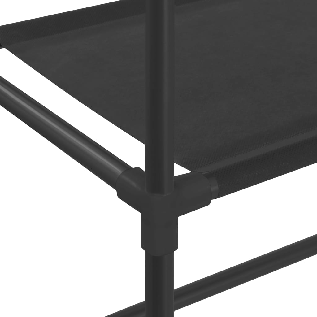 Scaffale per Lavatrice 3 Ripiani Nero 69 x 28 x 169 cm