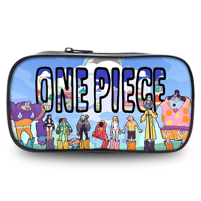 Estuche de Lápices One Piece Luffy y Zoro - Bolsa de Papelería con Estampado de Dibujos Animados Genial