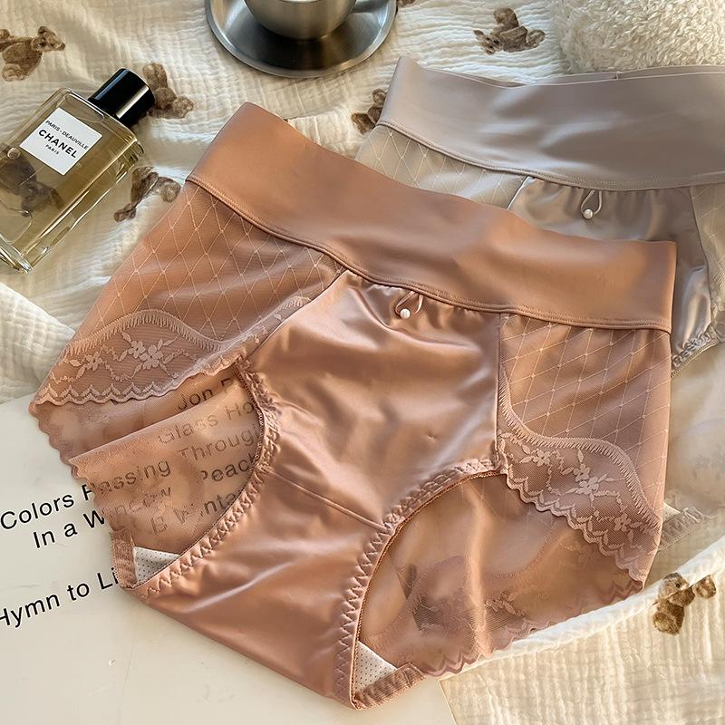 Übergröße Damen Spitzen High Fanny Pack mit Atmungsaktiven Hüften und Sexy Bauchweg Unterwäsche