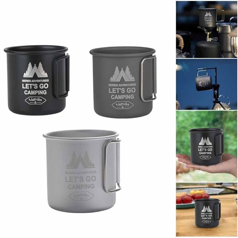 300ML Camping Mug with Foldable Handle Coffee Mug Convenient Camping Water Cup  Camping
