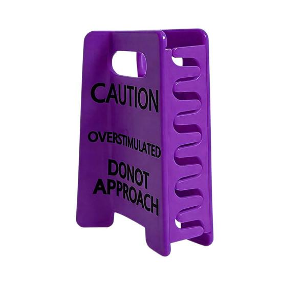 1/2Pcs Overstimulated Warning Sign Hair Claw Strong Grip Thick Hair Funny Yellow Caution Hair