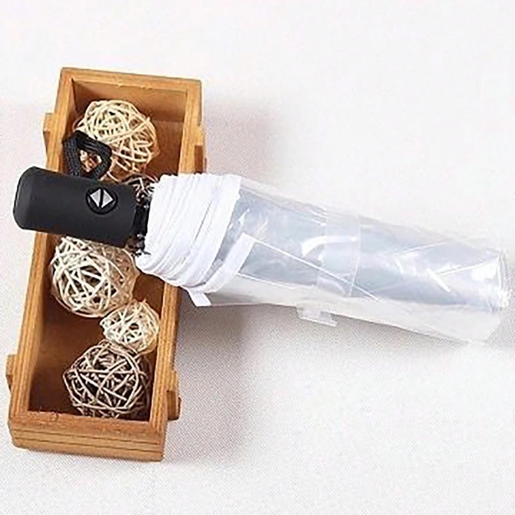 1Pc Transparent Umbrella Folding Automatic Open and Close Umbrella Mori Three-Fold Student Sunny Umbrella