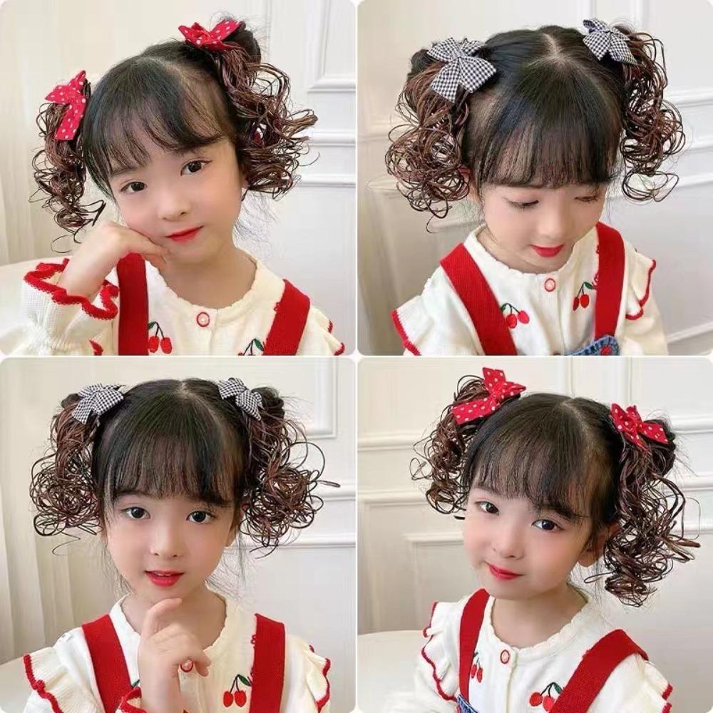 Hair Extension Party Girls Bowknot Hairclip Children's Bow Wig Baby Wig Hairpin Hair Accessories