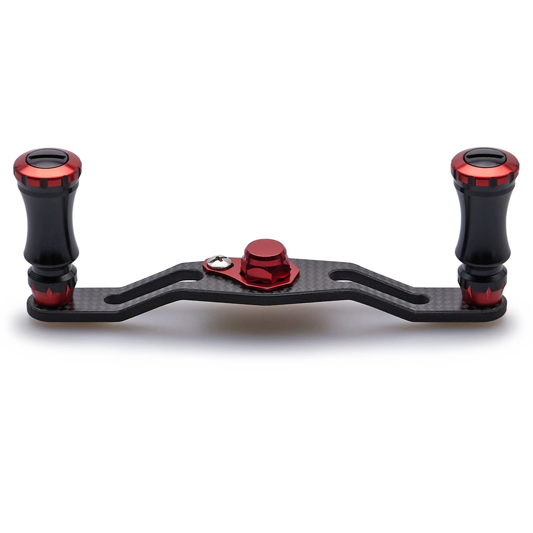 

HEIGHTEN 95mm Reel Handle Carbon Cloth Carbon SHIMANO DAIWA Abu General Chess Series for Baitcasting Reel Black 1.5K (95mm, & Red) (212)