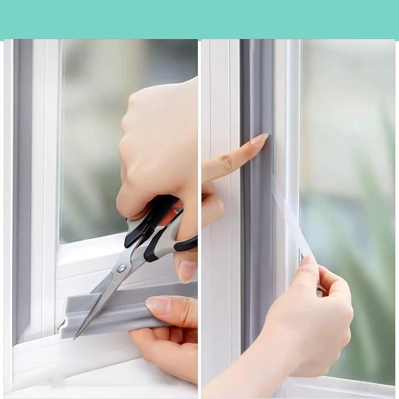 1pc 5/10m Soundproof Window Weatherproof Sealing Strip Sliding Door Window Windproof Soundproof Door Bottom Sealing