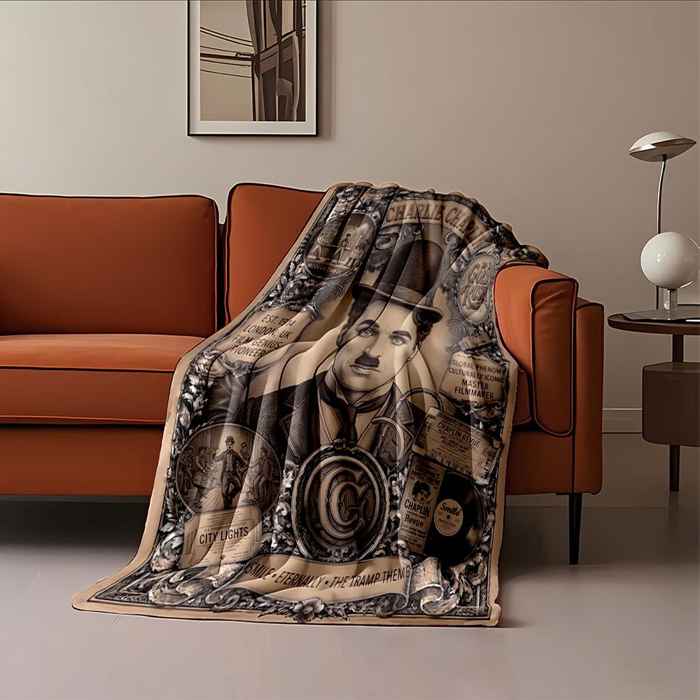 Chaplin Tribute Blanket for all seasons blanket lunch break throw gift