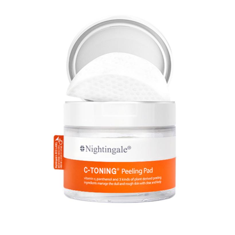 Nightingale C-Toning Peeling Pad 60 Pads – Gentle Exfoliation & Brightening Care