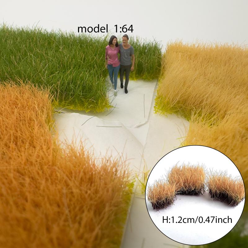 1,2 cm Simulationsrasen Rasenmodell Grasbüschel Pflanze Vegetation Plattform Dekor DIY Sandtisch/Eisenbahn/Gartenszenerie 1 Box