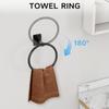 Matte Black 4-Piece Bathroom Accessories Set Aluminum Stainless Steel 24" Towel Bar Robe Hooks Toilet Paper Holder Wall-Mounted