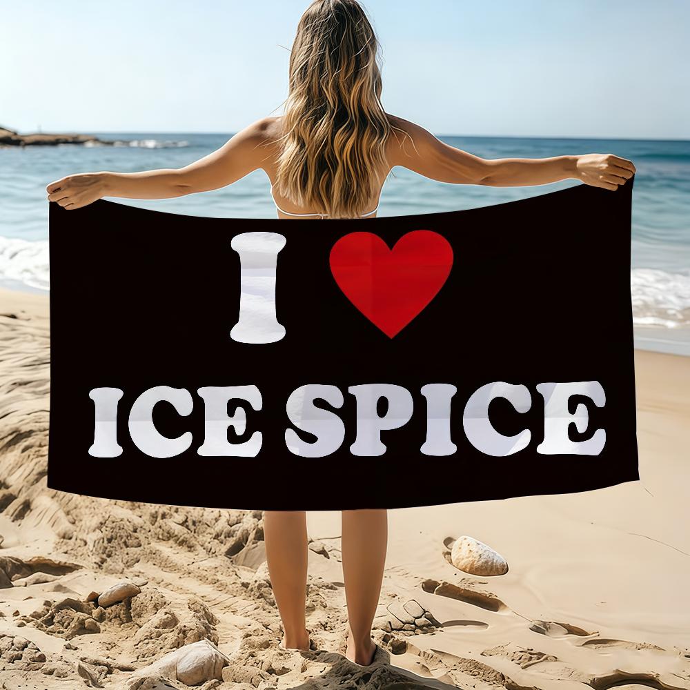 

Singer i-ice spice Towel Beach Towel Oversized Quick Dry Towel Absorbent Soft Swim BeachTowels for Men Women W40*H60(CM)