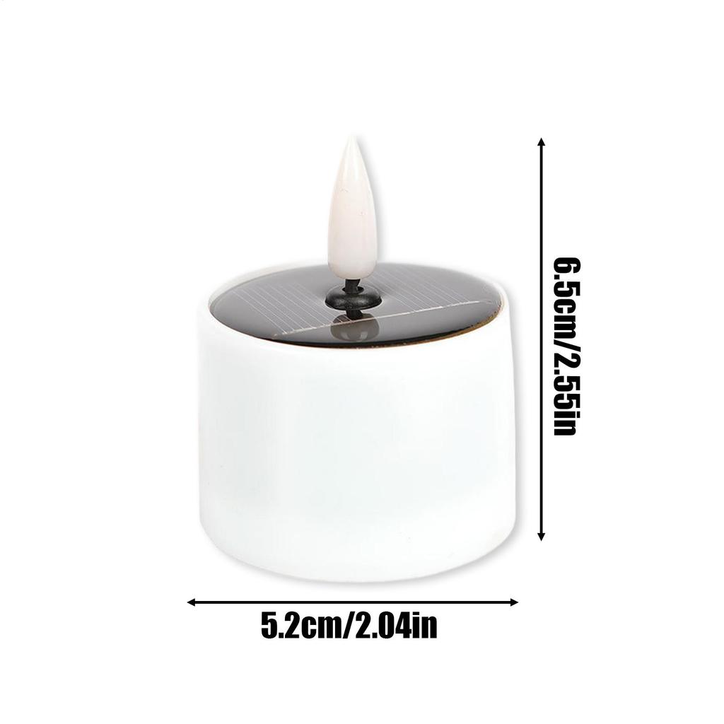 6Pcs Solar Tea Light LED Candles Outdoor Waterproof Flameless Solar Tea Lights Rechargeable Candles for Party Garden Home Decor