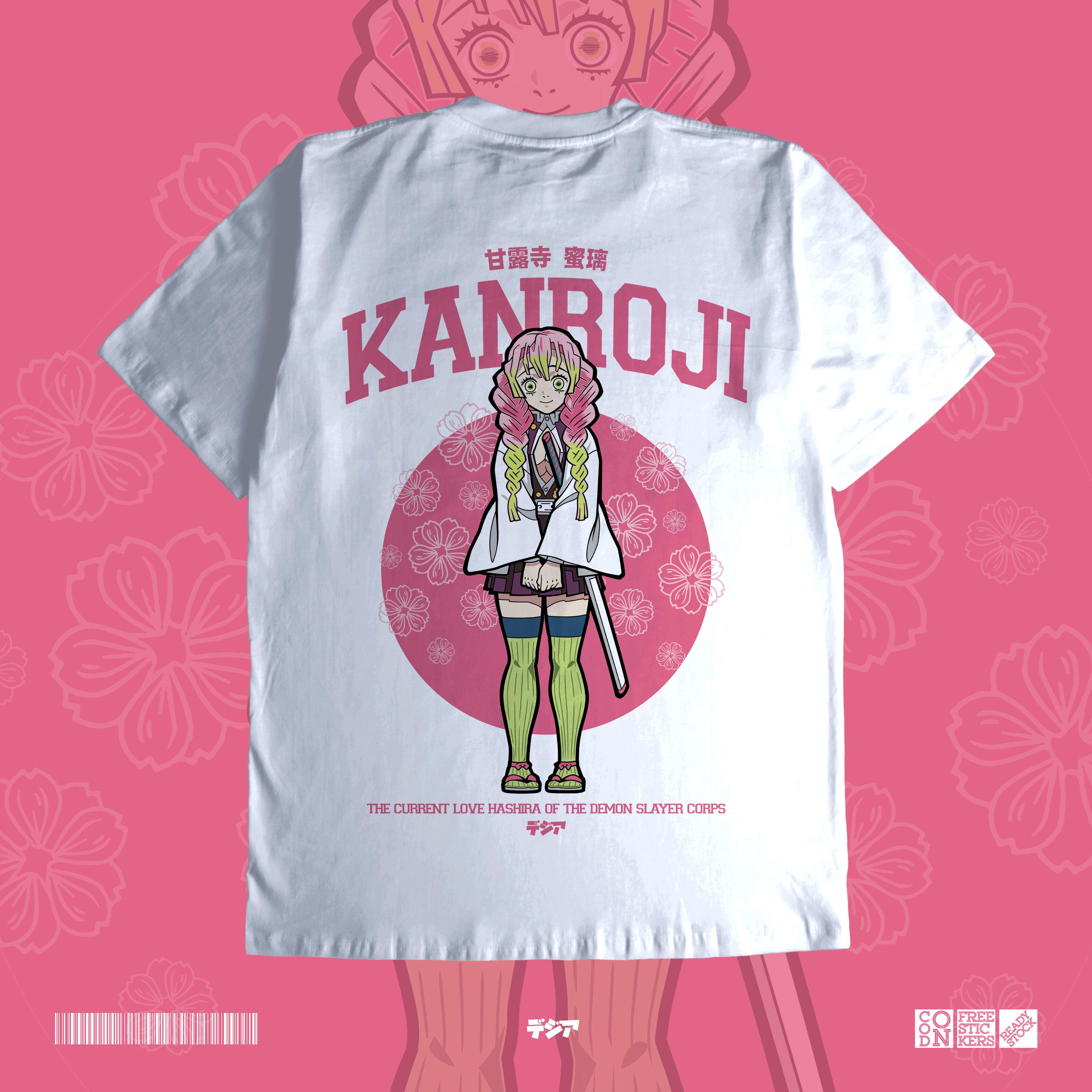 Mitsuri Kanroji Kimetsu No Yaiba Demon Slayer Love Hashira Kaos Anime Unisexga Baju Jepang Dja Cloth S