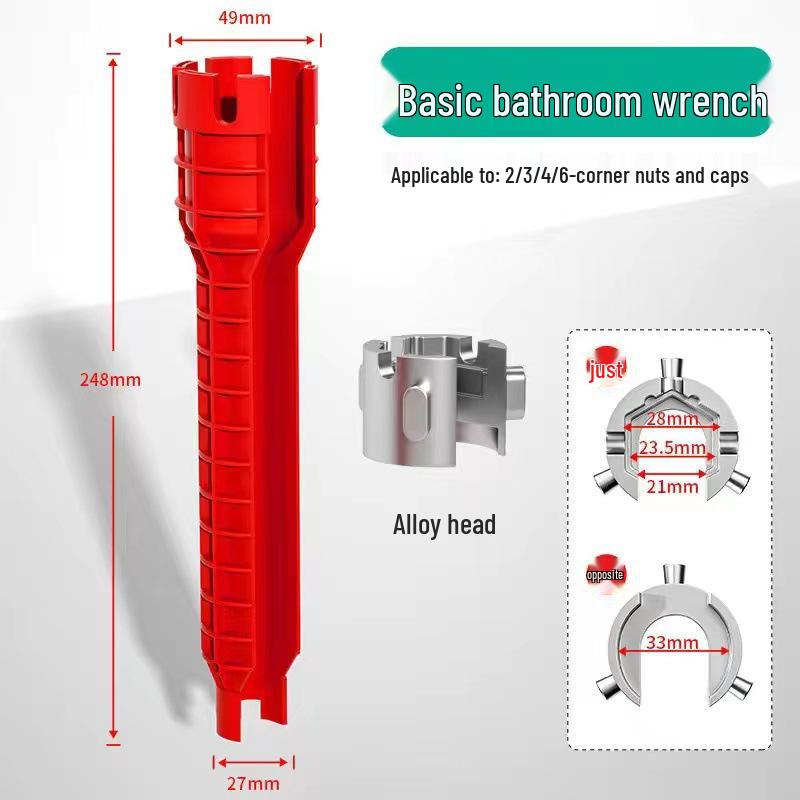 Universal 8-in-1 Faucet and Sink Wrench - Multi-functional Tool for Loosening Water Pipes