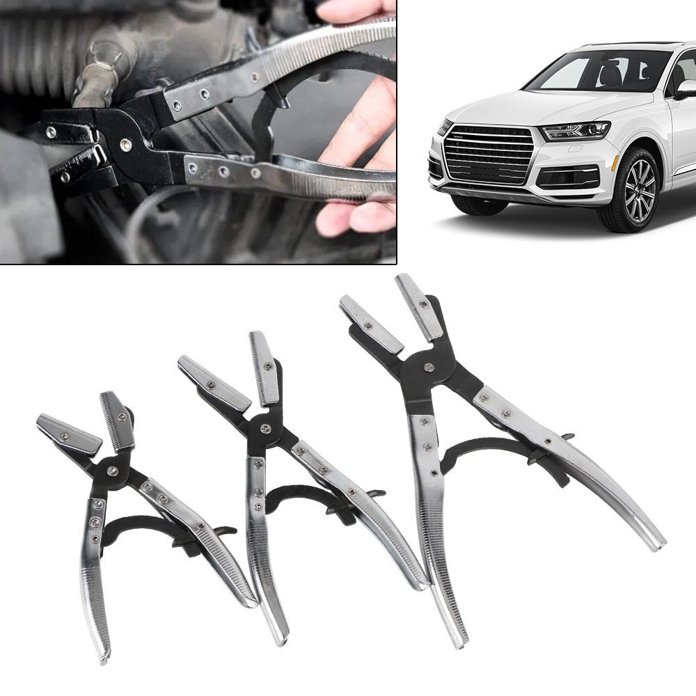 Car Repair Tool 8/10/12 Inch 3Pcs Universal Automatic Locking Length Hose Pinch Off Pliers Flat Mouth Oil Pipe Sealing Pliers