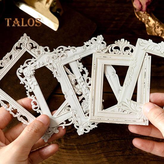 5 szt. Wytłoczone naklejki w stylu retro, wklęsłe wzory, materiały do scrapbookingu, zestawy do tworzenia koronek, ramki na zdjęcia