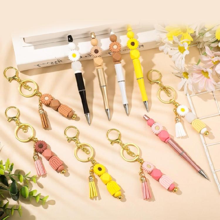 78Pcs Beadable Ballpoint Pen Set DIY Office Stationery Christmas Party Favor