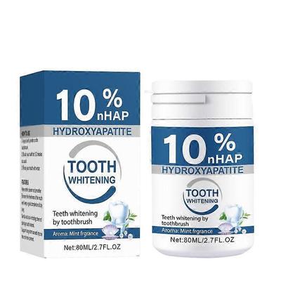 Mikrokristallint Hydroxiapatitpulver, 10% Hydroxiapatit Tandpulver Hydroxiapatiter Tandkrämspulver, 80G mindre