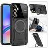 Luxury Armor Wireless Charging Case For Samsung Galaxy M12 M04 M05 4G M06 5G F04 F05 F06 Magnetic Ring Bracket Bumper Cover