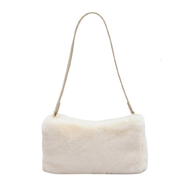 Fashionable Plush Shoulder Bag Functional Interior Suitable for Everyday Use