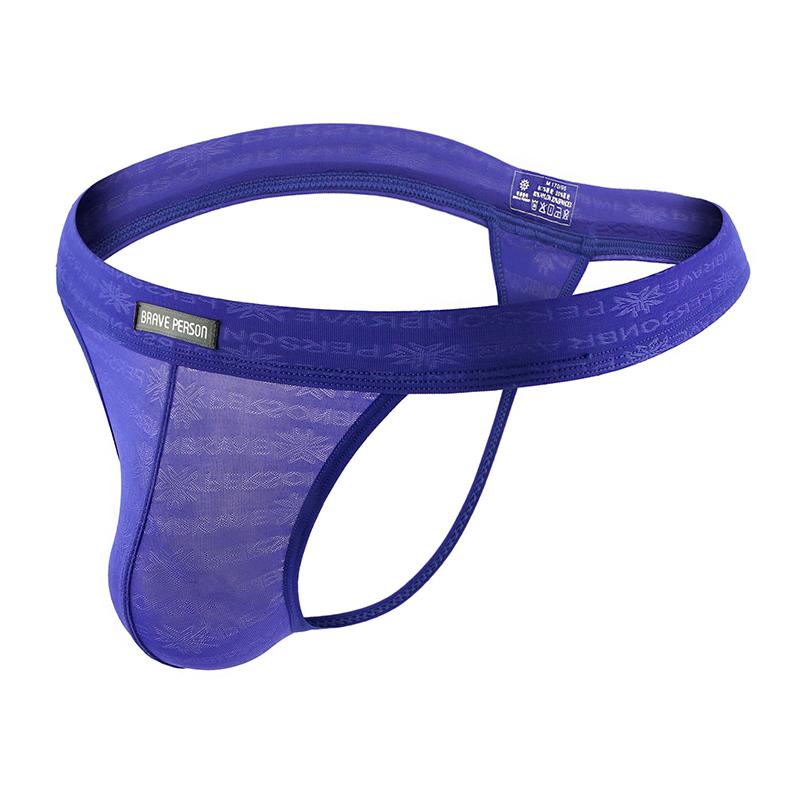 Men's Solid Color Breathable Thong Underwear Low Rise Comfortable T-Back Briefs Soft Briefs for Daily Wear
