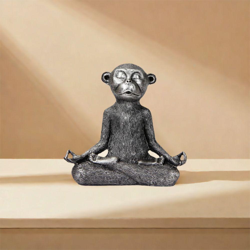 Crafts Resin Monkey Figurine Unique Modern Monkey Statue Handicraft Animal Miniatures Sculpture Office