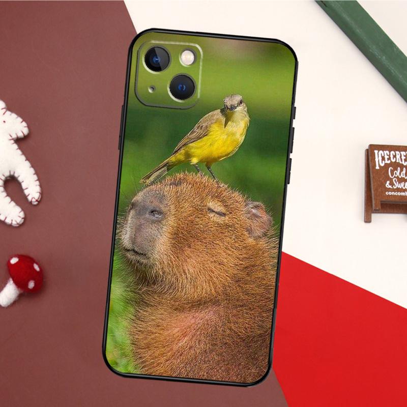 Funny Capybara Case For iPhone 16 Pro Max 14 13 12 11 15 17 Pro Max mini 15 16 Plus 16e 17 Air Back Cover