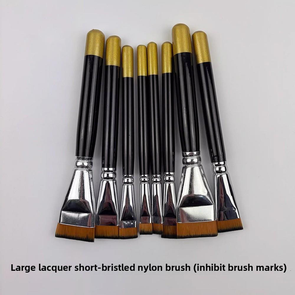 Lacquer Art Specific Short Haired Nylon Brush Lacquerware Large Lacquer Brush Oil Painting Tools Materials Art Small Flat Pen