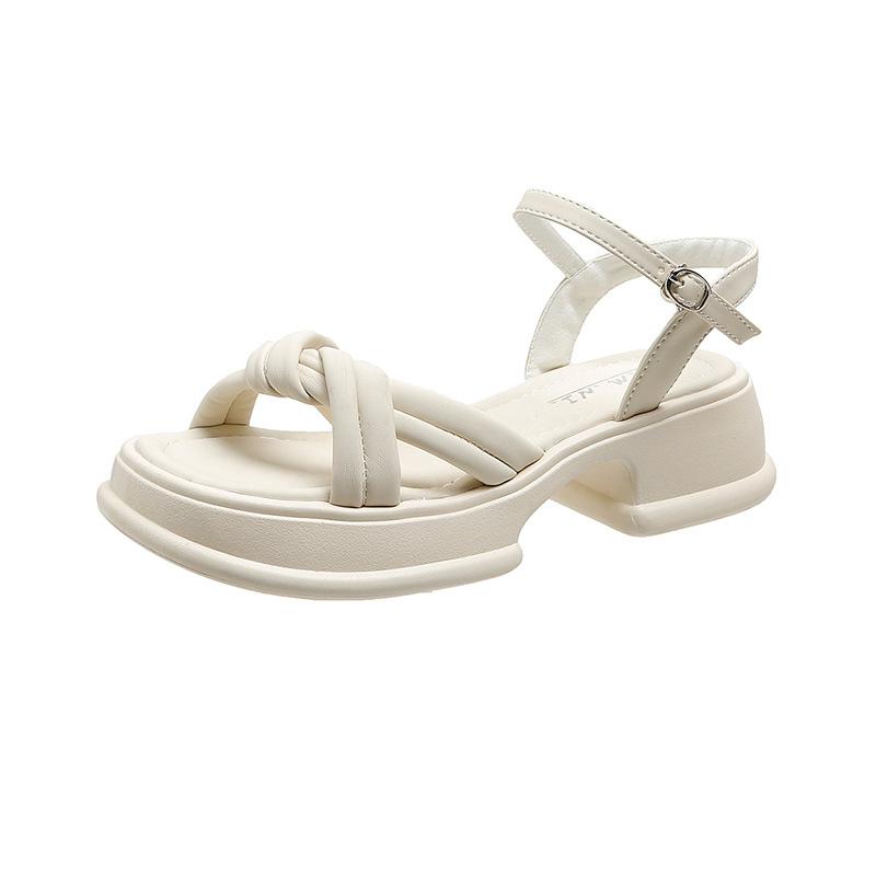 

Одно слово пляжная обувь женская весна 2025 новая универсальная ретро удобная маленький клиновидный каблук нескользящие сандалии интернет-знаменитости 35