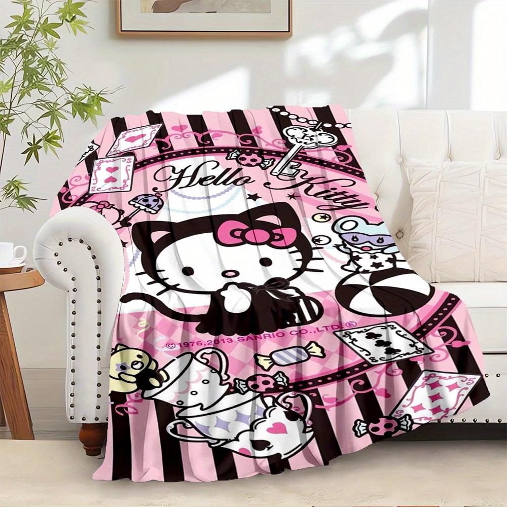 

1pc Hello Kitty, SanrioDigital Print Fleece Blanket - Contemporary Style, Suitable for All Seasons, Perfect for Home, Travel, or Camping - M 130x150cm